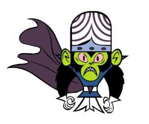 yapboz Akıllı maymun Mojo Jojo Utonium kız kardeş en büyük düşmanıdır, Powerpuff Girls